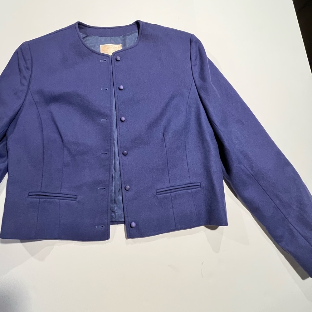 Vintage 1950s Pendleton Cropped purple blazer